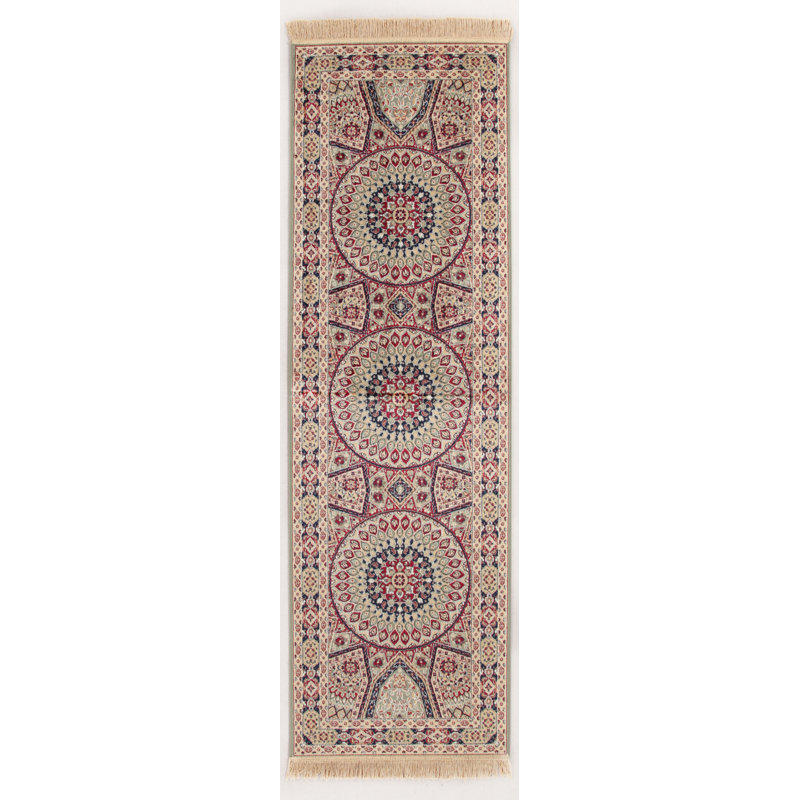 Anaheim Runner 26 cm x 83 cm Viscose Flatweave Dhurrie Area Rug