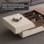 Table basse coulissante extensible Sankey avec 2 tiroirs et 4 rangements cachés pour le salon-916419354
