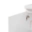 Meuble-lavabo de salle de bain 36 po - blanc, avec 45 °, grande capacité, finition blanche brillante, rangement moderne, élégant et spacieux