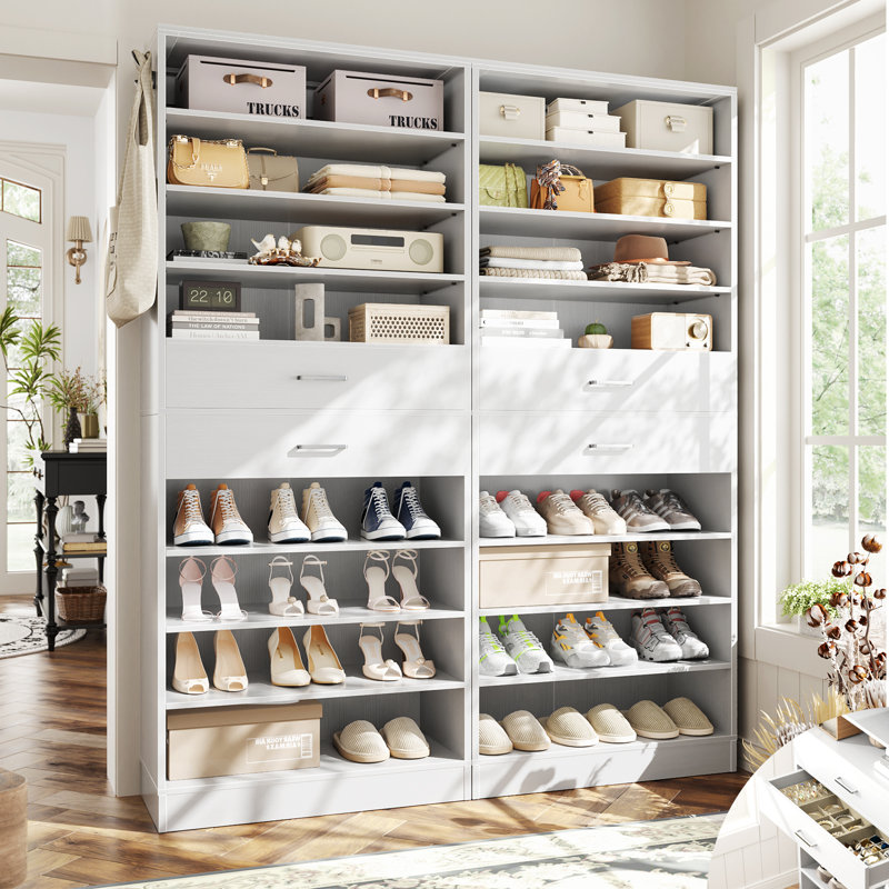 Système d'organisation l 52 po avec 4 tiroirs, Gris