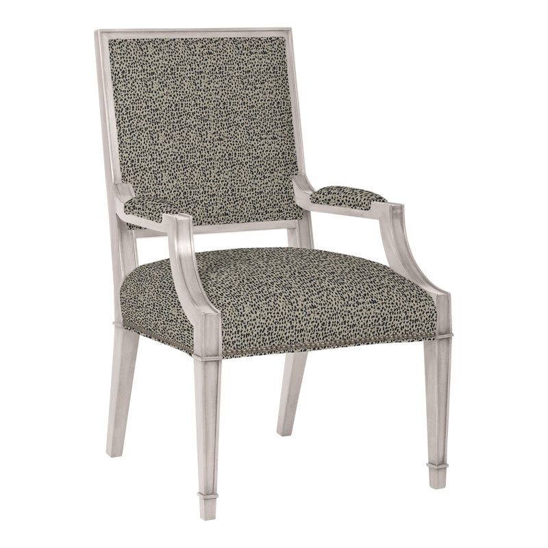 Michael Weiss Leighton Arm Chair, Dove Gray, Callaloo Cotton, Yes