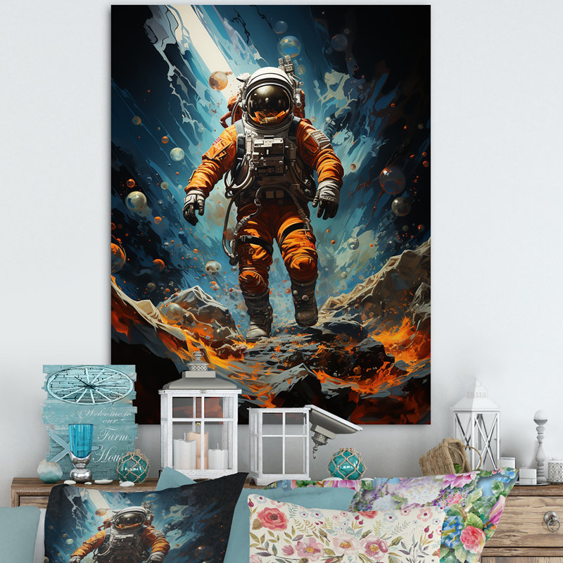 «Moretaine Space Astronaut Resilience», reproduction sur toile, H 20 po x l 12 po x P 1 po, Toile tendue