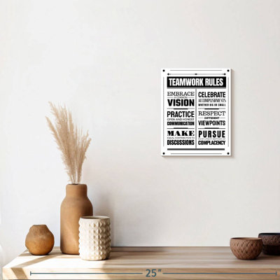 «Teamwork Rules» sur impression sur toile