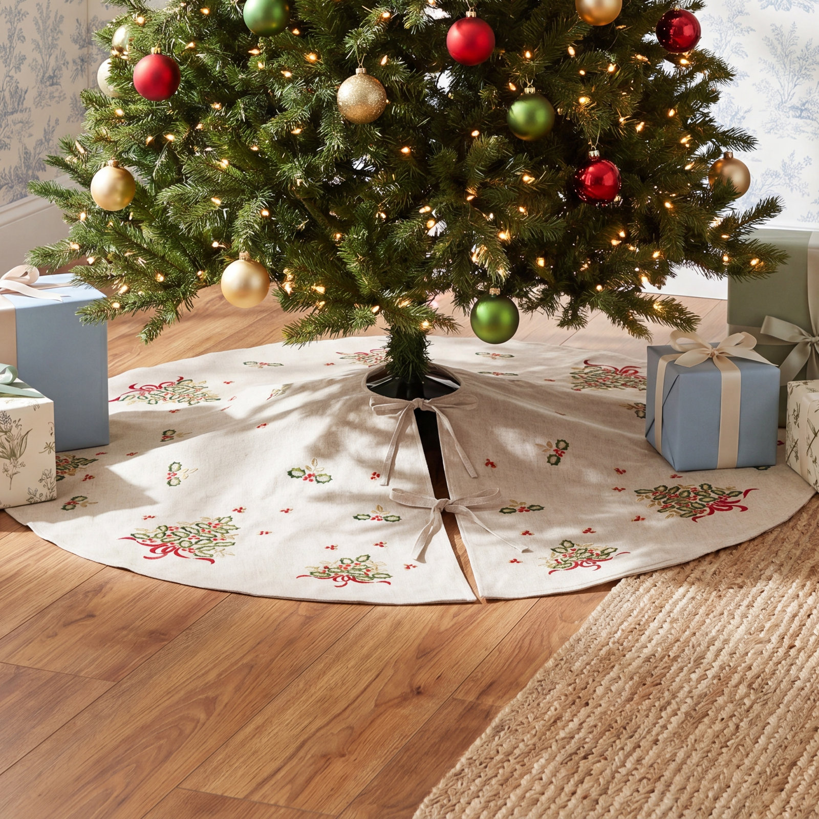 Embroidered Tree Skirt