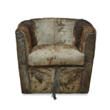 Genuine Wildebeest Hide Club Chair