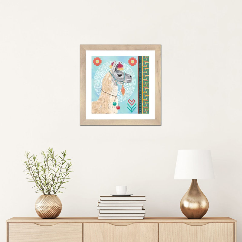 Impression, Blanc, H 16 po x l 16 po x P 1 po, Papier avec cadre beige