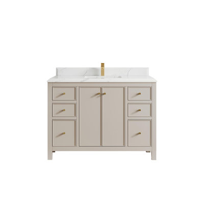 Meuble-lavabo simple 48 po avec plateau Chicago