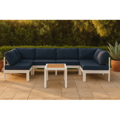 Canapé modulaire d'extérieur en forme de U avec coussins Brith