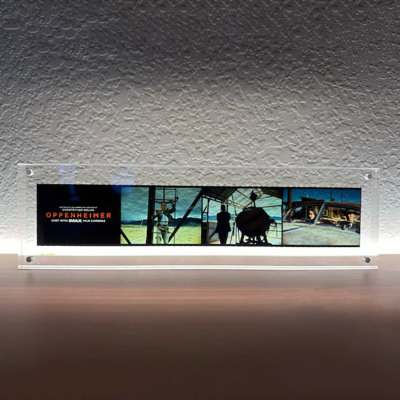 FixtureDisplays® 12.25 X 3.5" Clear Acrylic Sign Holder Picture Frame Film Strip Display Name Tag Placement, with Lighted LED Backlit Panel, with 0.54" Thick 18610+18612+18612-HOUSING