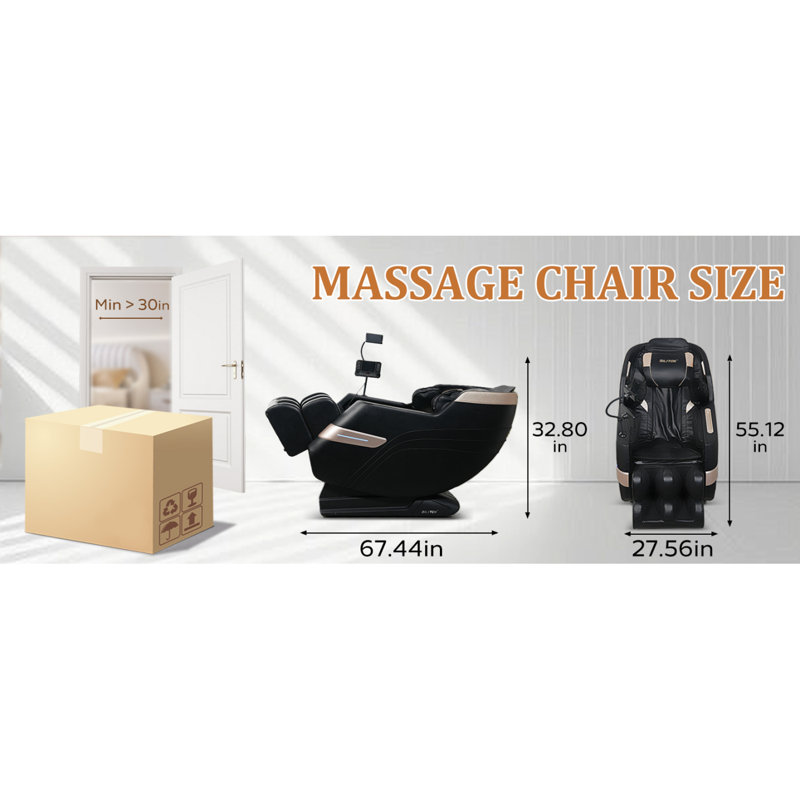 Fauteuil de massage inclinable sans gravité avec pression d'air corporelle complète