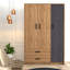 Vianne 3 Door Manufactured Wood Wardrobe-1317848049