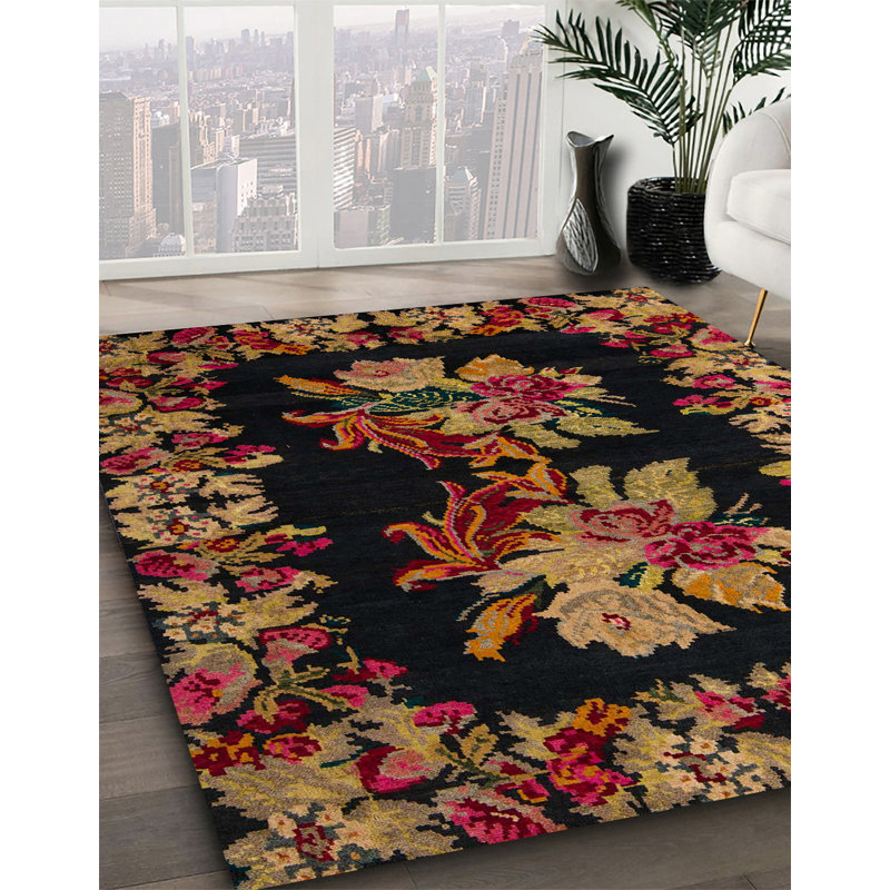 Abstract Indoor Rug, Square 6'