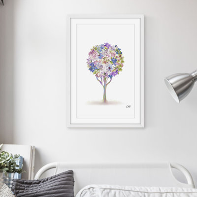 " Pastel Flower Tree " Watercolor Print