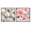 Seaside Elegance - motif tropical - ensemble de 2 collages floraux carrés-101865081-101865082