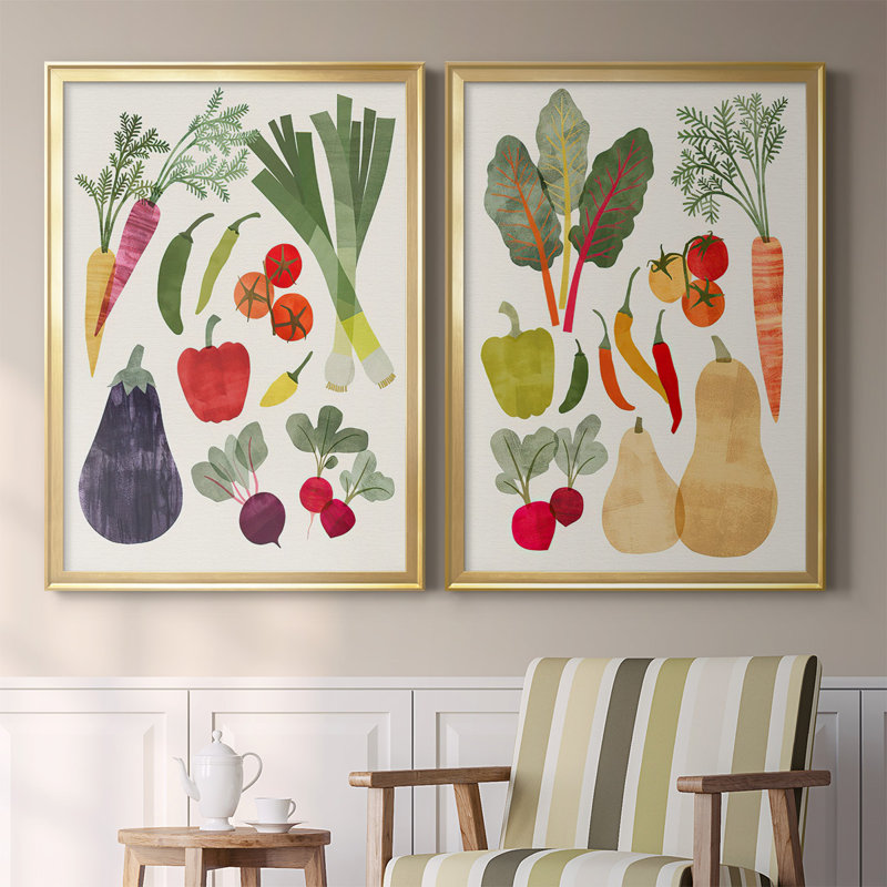 «Garden Offrant I», ensemble de 2 reproductions de photos sur toiles, H 24,5 po x l 37 po x P 1,25 po, Or