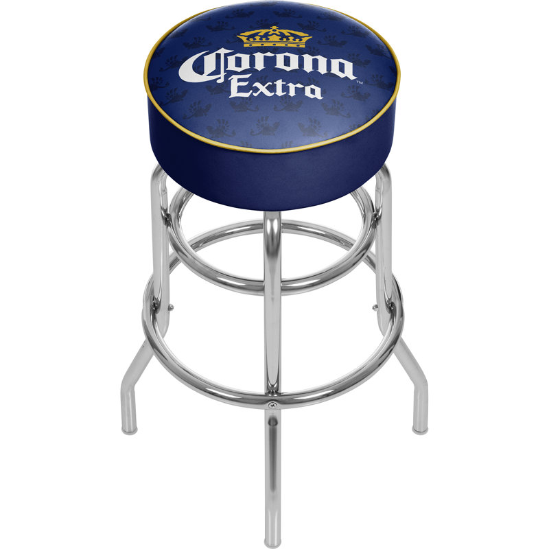 Tabouret de bar Corona Vintage, Bleu / blanc