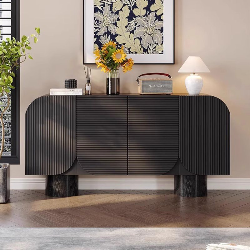 Buffet rétro luxueux de style italien léger, H 35,4 po x l 55,1 po x P 15,7 po