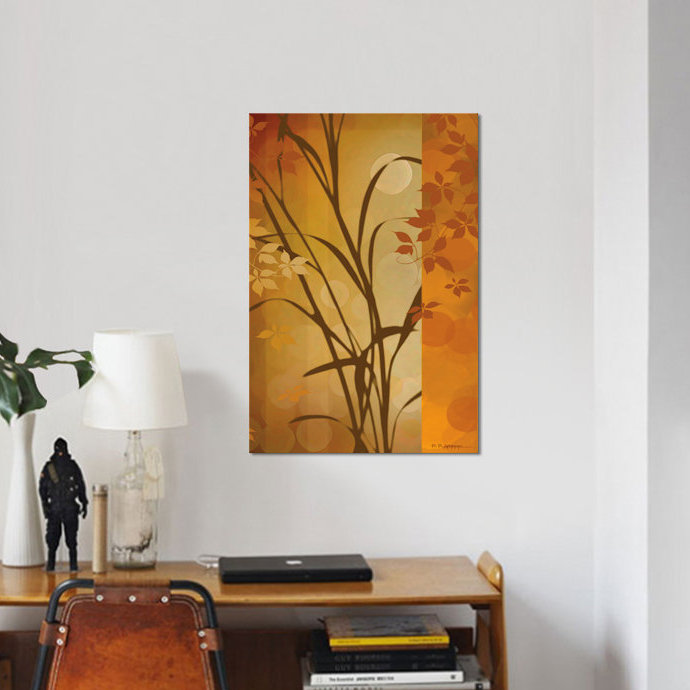« automne coucher de soleil i », reproduction d’impression sur toile tendue, H 12 po x l 8 po x P 0,75 po, Toile tendue