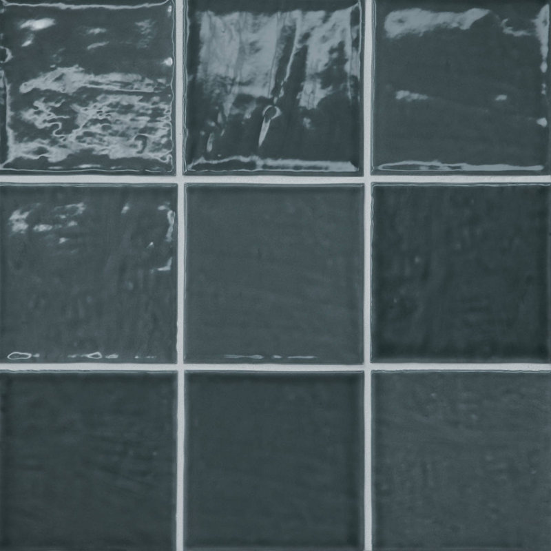Marin 4" X 4" Ceramic Wall Tile, Dark Gray