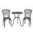 Ambroziu 2 - Person Metal Patio Dining Set with Round Table