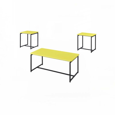 Kapp Coffee Table,3 Piece Coffee Table and End Table Set,Trestle Leg