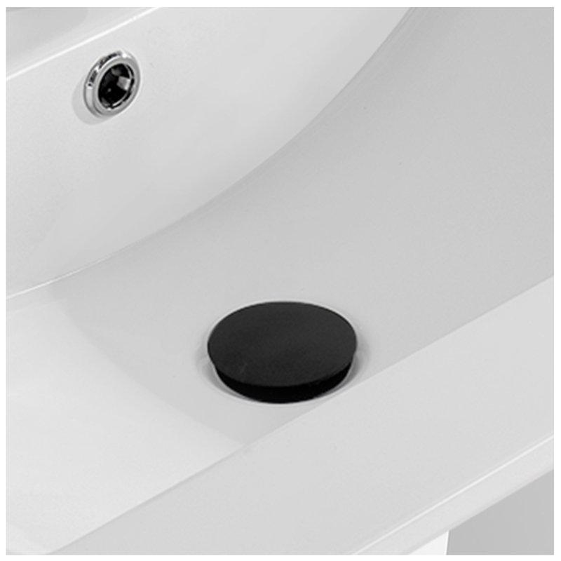 Lavabo de salle de bain rectangulaire encastré en céramique blanche avec robinet 36 po x 18,5 po DodreHome