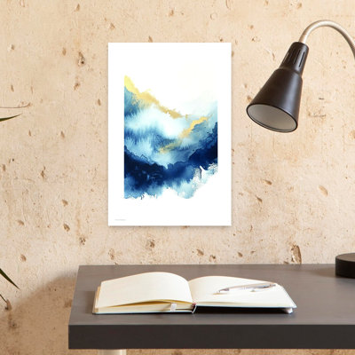 «Midnight Gold Playful Whimsical Abstract», art mural
