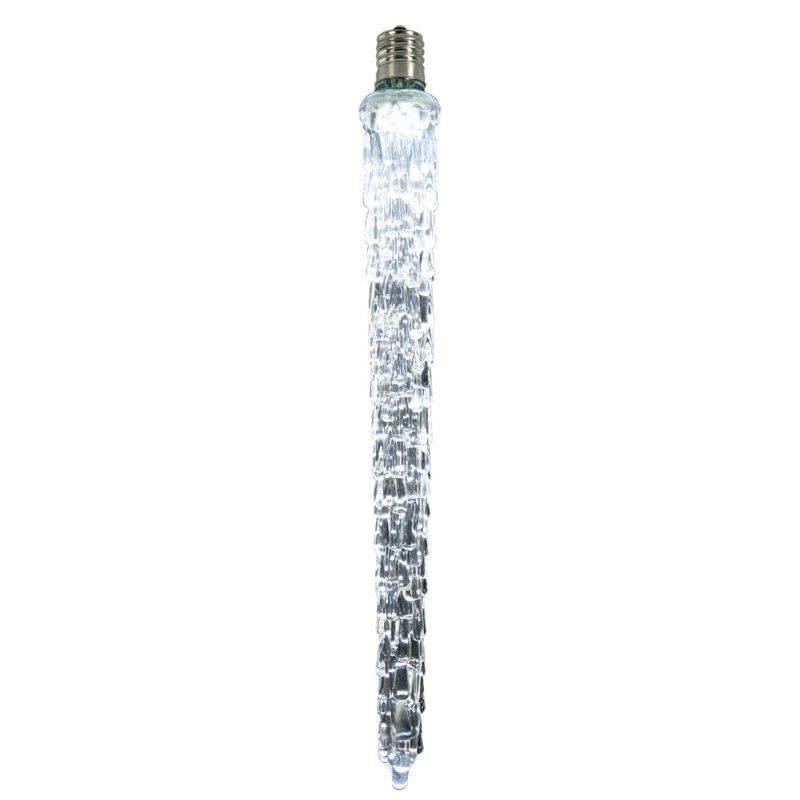 Ampoule DEL blanche glacée tombant, H 24 po x l 1 po x P 1 po