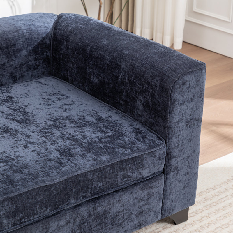 Fauteuil d'angle rembourré pour canapé modulaire Bennett, Bleu