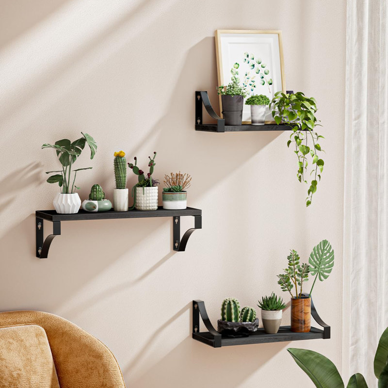 Paulownia Floating Shelf, Black