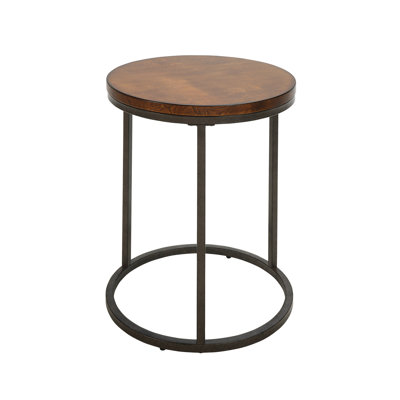  Contemporary 20" Black and Gray Square End Table