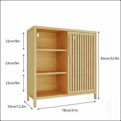 Tablettes de rangement polyvalentes à porte simple de grande capacité pour le salon, la salle de bain et divers décors