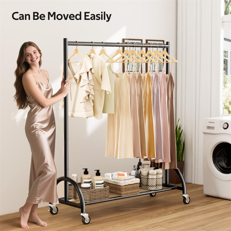 109cm Rolling Clothing Rack