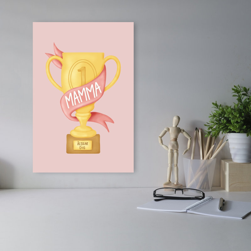 «Best Mom», art mural abstrait contemporain, 18" H x 12" W