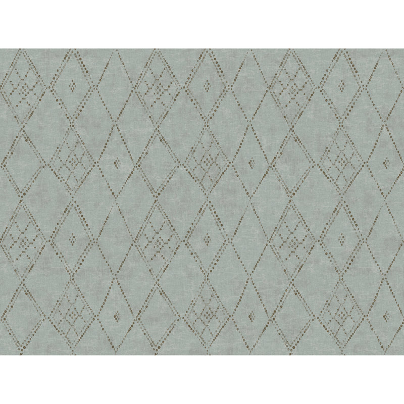 Souk Geometric Wallpaper Roll, Green