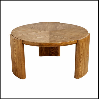 Table basse ronde D32x16,5 pouces avec une construction durable et une conception moderne, parfaite pour les salons et les espaces de divertissement.