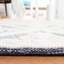 Tapis ivoire / bleu marine en laine tissé à la main Engelmann-349174151