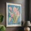 Tulipe, aquarelle, croquis I, reproduction encadrée - bois massif-80159664