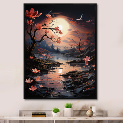 «Blooming Night In surrealism River» sur toile