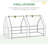 6' X 3' X 3' Portable Mini Greenhouse Outdoor Garden With Large Zipper Doors And Water/UV PE Cover, White-124356824
