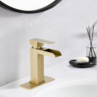 Waterfall Single Handle Bathroom Sink Faucets