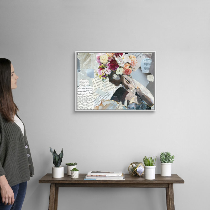 Contemplation II - impression sur toile, H 19,7 po x l 25,7 po x P 1,75 po, Cadre flottant blanc