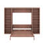 Lit escamotable double avec bureau et bibliothèque-1205060266