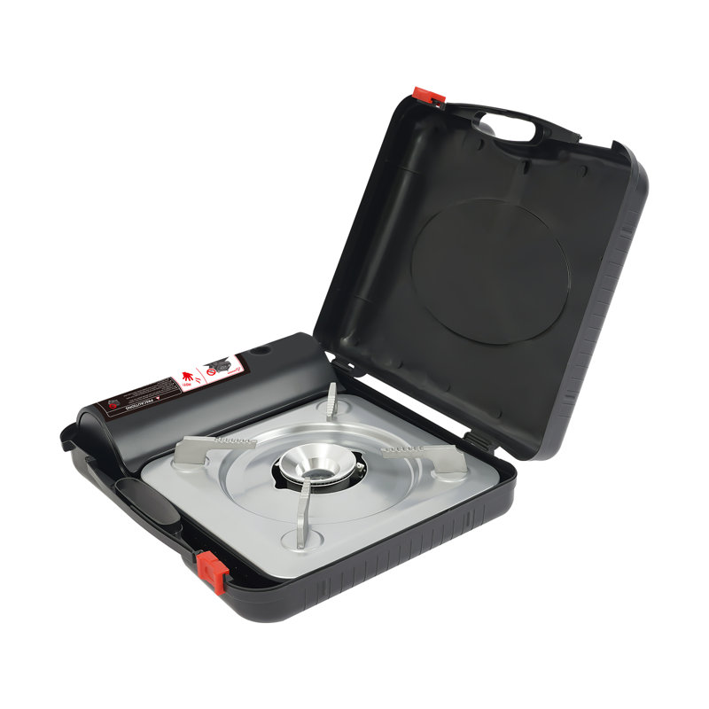 Réchaud de camping 13,1 x 10,6 x 3,2 po avec étui portatif, Noir, noir, noir, noir