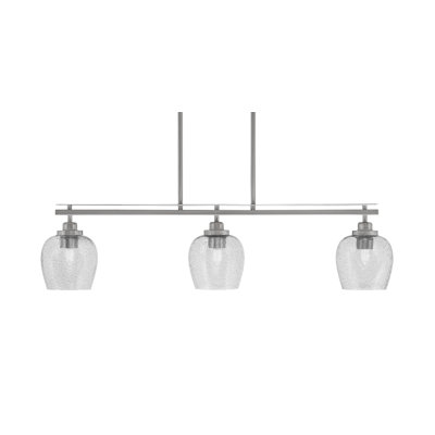Luminaire pour îlot de cuisine 3 lumières avec verre de 6 po Odyssey