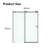 60'' - W x 76'' H Single Added Door Frameless Shower Door with