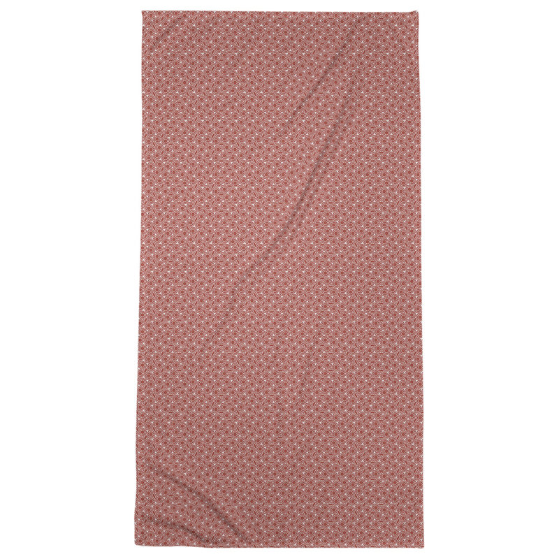 Serviette de bain hexagonale classique en treillis, Rouge