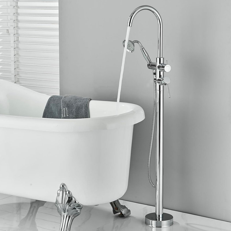 Aki Floor Clawfoot Tub Faucet Bath Filler