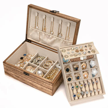 Black Walnut Small Wooden Jewelry Box for Women INS Beautiful Earrings Box  Wood Jewelry Box Organizer - AliExpress