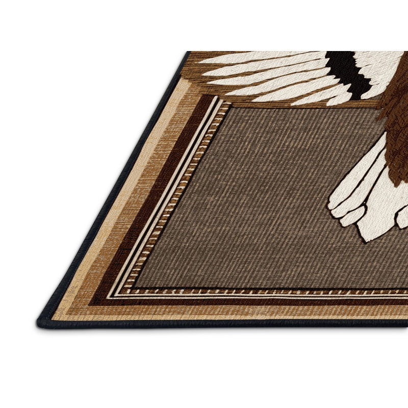 Washable Common Myna Birds Area Rug, Runner 2' x 4'